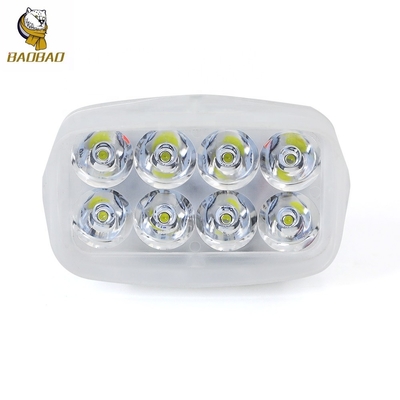 8 LED 12V Plastic Casing Bianco Colore Multiplice Per Motocicli Far LED