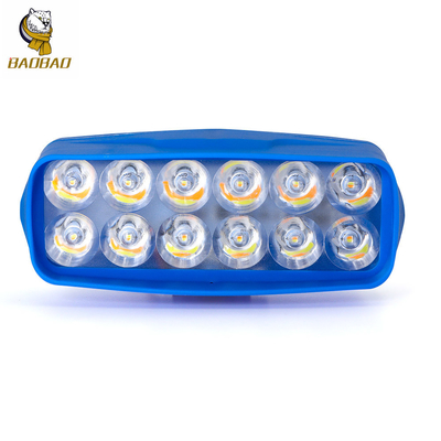 Casco di plastica blu 12V Bianco Giallo Flash Motociclo Spotlight