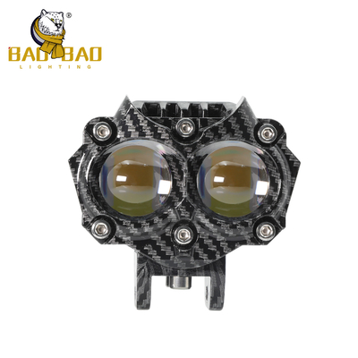 Casing in fibra di carbonio Bianco Giallo Flash Aluminio LED Motociclo luci a LED