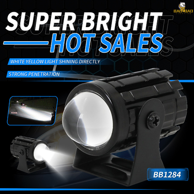 Bianco Giallo 12V Universale MINI Far LED Motociclo Spotlight