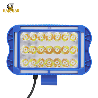 21 Flare LED Bianco Giallo Flash Aluminio Blu Casing Far Moto
