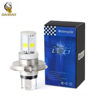 12v H4 H6 BA20D Bianco Colore Metal LED Motocicletta Interno Lampada Per Honda Suzuki