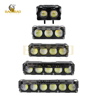 Full Aluminum Bianco Giallo Dual Color Flash 2 Occhi 3 Occhi Faretti LED Per Motociclette