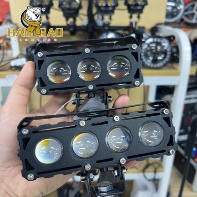 40 Watt 50 Watt Full Metal Rosso Diavolo Occhi Bianco Giallo Doppio Colore Motociclo Luci a nebbia LED