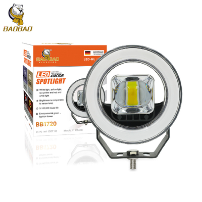4.5 pollici rotondo occhi del diavolo rosso proiettore a LED per auto per motocicli ricambi auto